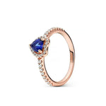 Load image into Gallery viewer, 925 Silver Elevated Red Pink White Blue Green Heart Rose Gold Ring Rings Fro Women Zircon Design Original Sparking Zircon Rings  Amaijoin
