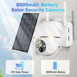 Load image into Gallery viewer, 5MP Solar WIFI Camera 8000mAh Battery PTZ Surveillance IP Cameras Wireless PIR Human Tracking CCTV HD Outdoor Waterproof 5X Zoom  Amaijoin
