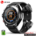 Carregue a imagem no visualizador da Galeria, ChiBear Bluetooth Call Smart Watch Women Earphone 2 in 1 TWS Wireless Earbuds Fitness Tracker Sport Waterproof Smartwatch Ladies  Amaijoin
