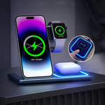 Load image into Gallery viewer, Wireless Charger 3 in 1 For iPhone 15 14 13 12 Pro Max 11 15W Fast Charging Dock Station For Apple Watch Airpods Induction Stand  Amaijoin
