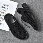 Load image into Gallery viewer, New Arrival Hollow Out Male Comfortable Sandals Leather Men Casual Summer Woven Shoes Fashion for Men Non-Slip Luxury Sandals  Amaijoin
