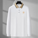 Load image into Gallery viewer, New Men&#39;s Casual Embroidery Long Sleeve Polo Shirt Fashion Solid Color Top  Amaijoin
