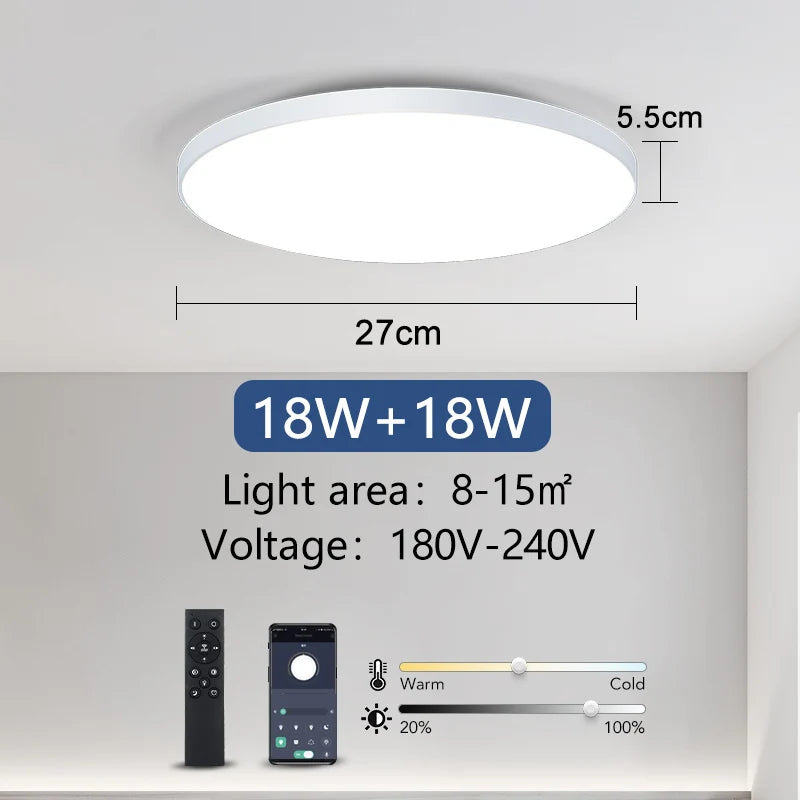 MARPOU Smart ceiling lamp led lamp for bedroom ceiling lights with Remote control Dimmable led lights for room Living room  Amaijoin