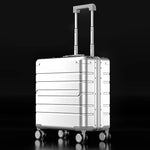 Load image into Gallery viewer, KLQDZMS New Suitcase Small Boarding Box All Aluminum Magnesium Alloy Trolley Business Travel Bag 18 Inches Cabin Luggage  Amaijoin
