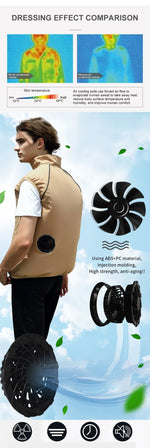 Load image into Gallery viewer, Men Summer Air Conditioning Clothing Fan Cooling Vest 2022 New USB Charging Cooling Sport Man Outdoor Solid Color Coat Plus Size  Amaijoin
