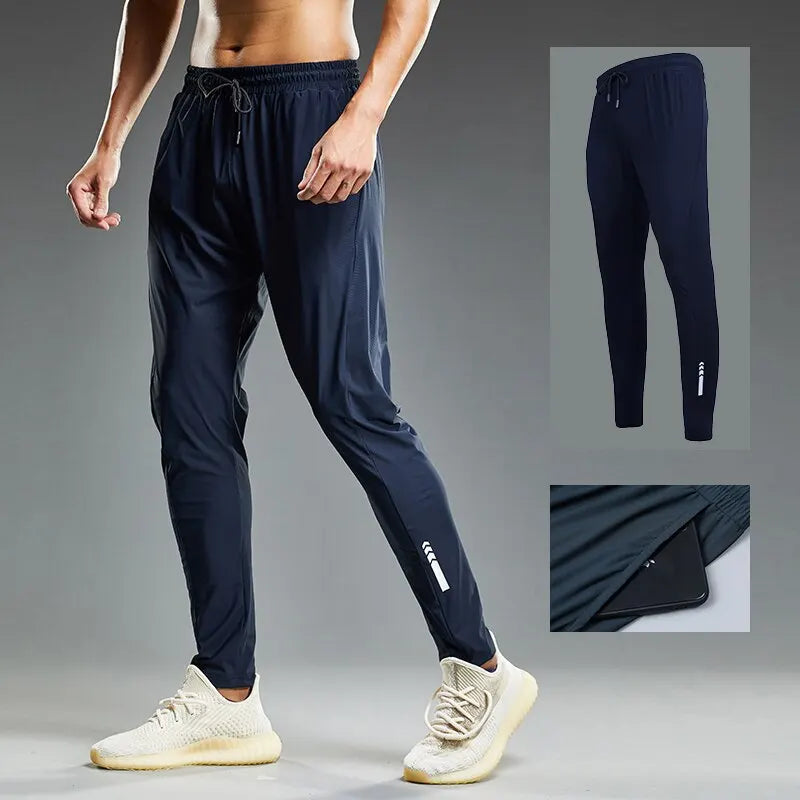 Summer Elastic Men Running Sport Pants Jogging Sweatpants Casual Outdoor Training Gym Fitness Trousers  Amaijoin