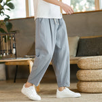 Load image into Gallery viewer, 2023 Summer Men&#39;s Trousers Cotton Linen Fashion Casual Pants Solid Color Breathable Loose Shorts Straight Pants Streetwear M-5XL  Amaijoin
