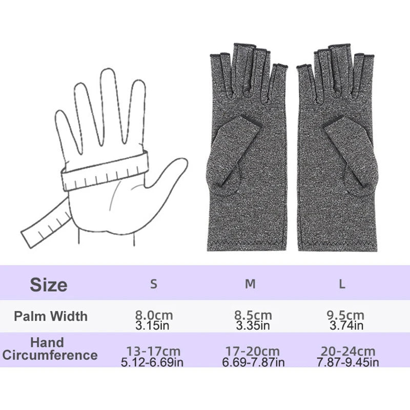 Relieve Hand Discomfort with 1pair Fingerless Compression Gloves  Amaijoin