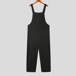 Carregue a imagem no visualizador da Galeria, INCERUN 2023 American Style Handsome Men Fashion Pleated Striped Jumpsuits Casual Streetwear Male Solid Sleeveless Rompers S-5XL  Amaijoin
