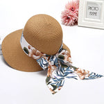 Load image into Gallery viewer, Beach hat for women summer Bohemian sun protection straw hat bowkont visor sun hat sombrero Big eaves straw woven fisherman hat  Amaijoin
