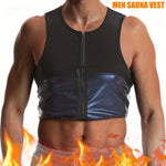 Load image into Gallery viewer, Sauna Suit for Men Waist Trainer Vest Zipper Body Shaper with Tank Top Sweat Workout Trimmer  Amaijoin
