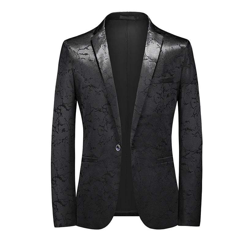 2023 Fashion New Men's Casual Boutique Business Personalized Printing Slim Fit Suit Coat Blazers Jacket Dress Big Size 6XL  Amaijoin