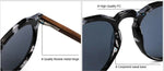 Load image into Gallery viewer, Oi Wood Sunglasses Women Men&#39;s Sun Glasses  Walnut Wood Round Eyeglasses Red LensTortoise Shell Frames  Amaijoin
