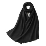 Load image into Gallery viewer, JulyPalette 100% Pure Cashmere Warm Scarf Women Winter Autumn Short Tassle Wool Wrap Pashmina Shawl Cashmere Scarves for Ladies  Amaijoin
