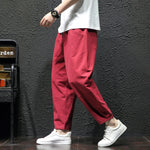 Load image into Gallery viewer, 100% Cotton Summer Casual Pants Man Trendy Japanese Cropped Pants Loose Pants Men 5xl  Amaijoin
