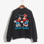 Load image into Gallery viewer, Sweatshirts Turtleneck Minnie Kawaii Cartoon  Anime Sweatshirt Disney Mickey Mouse Hoodie Clothes Girl Boy Top Hoodies  Amaijoin
