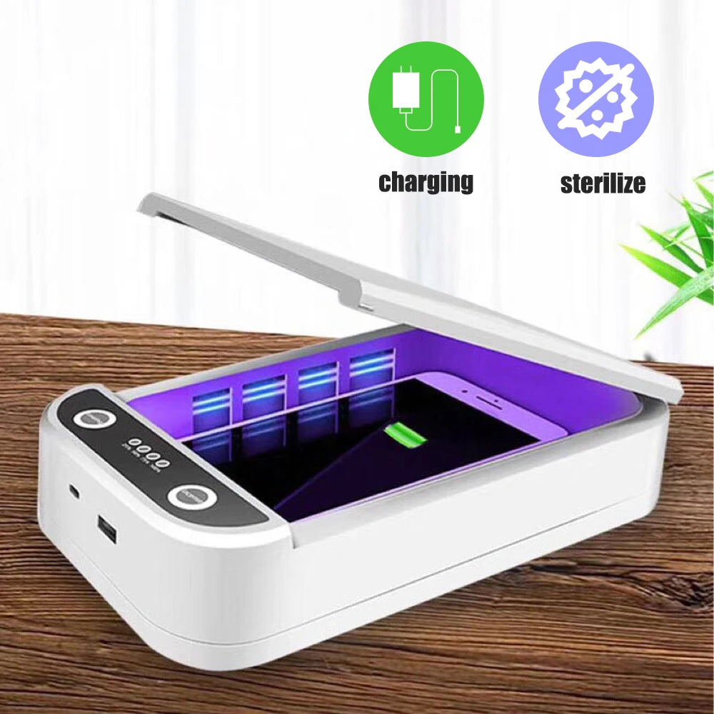 Disinfection Box UV 10w Multifunctional Mobile Phone Wireless Charger Disinfection Box Fully Sealed White Cleaning Box  Amaijoin