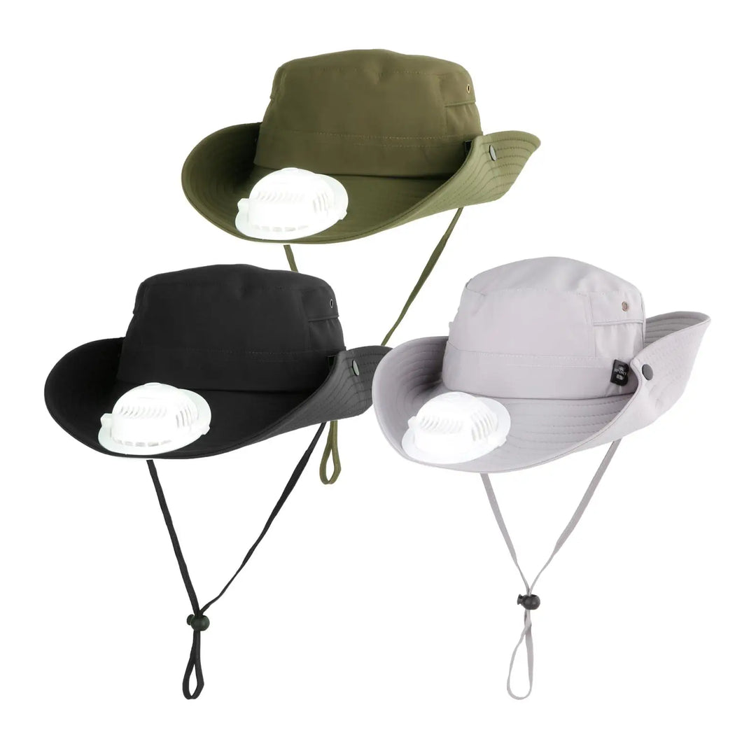 Fan Cooling Hat Breathable Fisherman Hat with Fan for Women Adults Climbing  Amaijoin