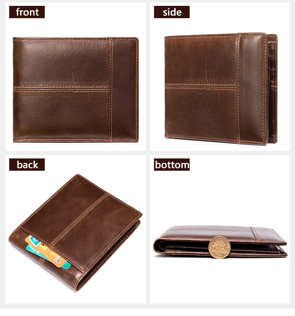 WESTAL Genuine Leather Wallet with Coin Purse RFID Wallet for Men Cardholder Money Bags  Amaijoin