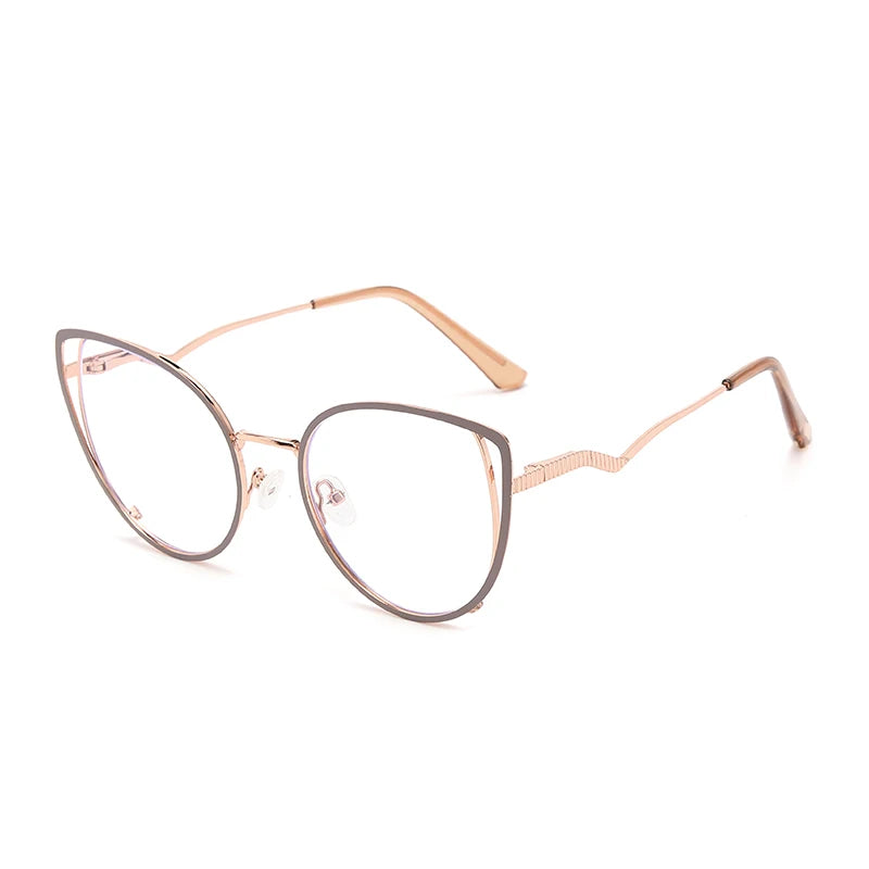 Anti-Blue Light Rays Eyeglasses Frame Women Cat Eye Glasses Brand Designer Clear Lens Computer Optical Eyewear 97333  Amaijoin