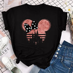 Load image into Gallery viewer, New T-shirts for Women Fashion Heart Minnie Print T Shirt Streetwear Clothes Kawaii Mickey Mouse Disney T Shirt Female Tops  Amaijoin
