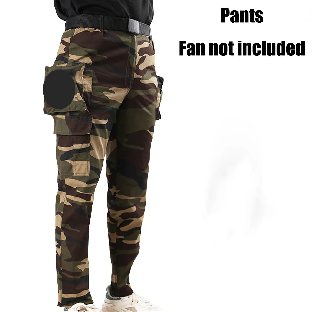 Fan Pants Cold Fishing Pure Cotton Site Welder Camping Ride Climbing Hiking Sports Fan Suit Air-Conditioning Clothes Fan Cooling  Amaijoin