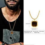 Load image into Gallery viewer, Men Pendant Necklce Geometric,Tiger&#39;s Eye Stone Necklace Lapis Lazuli Stone Pendant, Mens Necklace Royal Pendant Mens Necklace  Amaijoin
