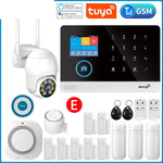 Load image into Gallery viewer, Gautone Tuya Smart Wifi Home Security Alarm System Wireless GSM Fire Alarm System Panel Smart Life App Control work with Alexa  Amaijoin
