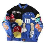 Load image into Gallery viewer, Women Baseball Jacket Men Heavy Industry M&amp;M Letter Embroidery Bomber Jackets Loose Coat Unisex Autumn Winter Motorcycle Outwear  Amaijoin
