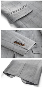 Load image into Gallery viewer, ( Jacket + Vest + Pants ) 2024 New Fashion Boutique Plaid Mens Casual Business Suit Groom Wedding Dress Formal Slim Plaid Suit  Amaijoin
