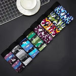 Carregue a imagem no visualizador da Galeria, 8Pcs/Lot Men&#39;s Sexy Underwear Boxer Shorts Milk Silk Soft Comfortable Fabric Fashion Print Breathable Antibacterial Men&#39;s Shorts  Amaijoin
