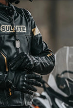 Load image into Gallery viewer, SULAITE Winter Motorcycle Jackets The Four Seasons Warm Leather Clothing Waterproof Motocross Jaquete Detachable Cotton Liner  Amaijoin
