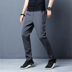 Carregue a imagem no visualizador da Galeria, Men&#39;s Casual Pants Business Stretch Slim Fit Elastic Waist Jogger Korean Classic Blue Black Gray Male Brand Trousers  Amaijoin
