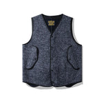 Load image into Gallery viewer, Winter Fashion Men&#39;s High Quality Woollen Vest British Style Pockets Patchwork Sleeveless V-neck Fleece Warm Waistcoat Tops Male  Amaijoin
