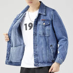 Load image into Gallery viewer, 2024 Jacket Men&#39;s Casual Cotton Black Denim Jaqueta Jeans Masculina Slim Washed Retro Classic Blue Jeans Coat Male Men Clothing  Amaijoin
