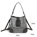 Load image into Gallery viewer, MOTAORA Retro Embossed Genuine Leather Women Shoulder Bucket Bag Luxury Cowhide Handbag Female New Large Capacity Crossbody Bags  Amaijoin
