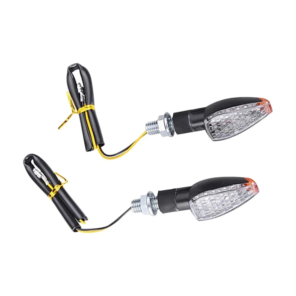 2pcs 12V/24V Motorcycle Turn Signals Turn Signal Light 14LED Turn Signal Indicator Amber Light Blinker LED turn signal light  Amaijoin