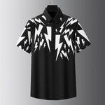 Load image into Gallery viewer, Luxury Summer Short Sleeved Shirt for Men Fashion Lightning Printed Casual Shirts Social Streetwear Business Dress Shirt 2024  Amaijoin
