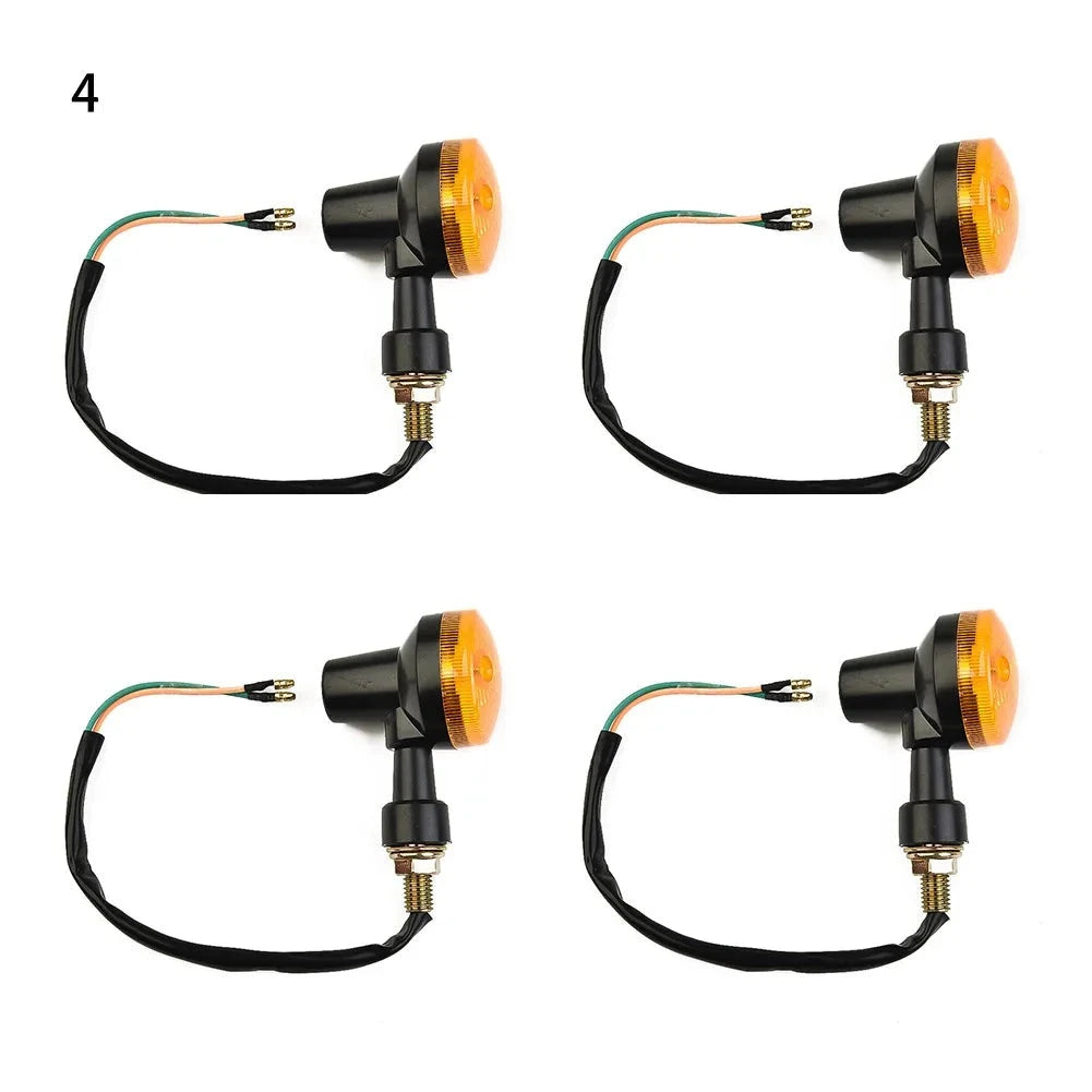 Durable High Quality Turn Signals Lights Lamps Indicators Motorcycles Repacees Set 12 V 4 Pcs / Kit Parts 4pcs/kit  Amaijoin