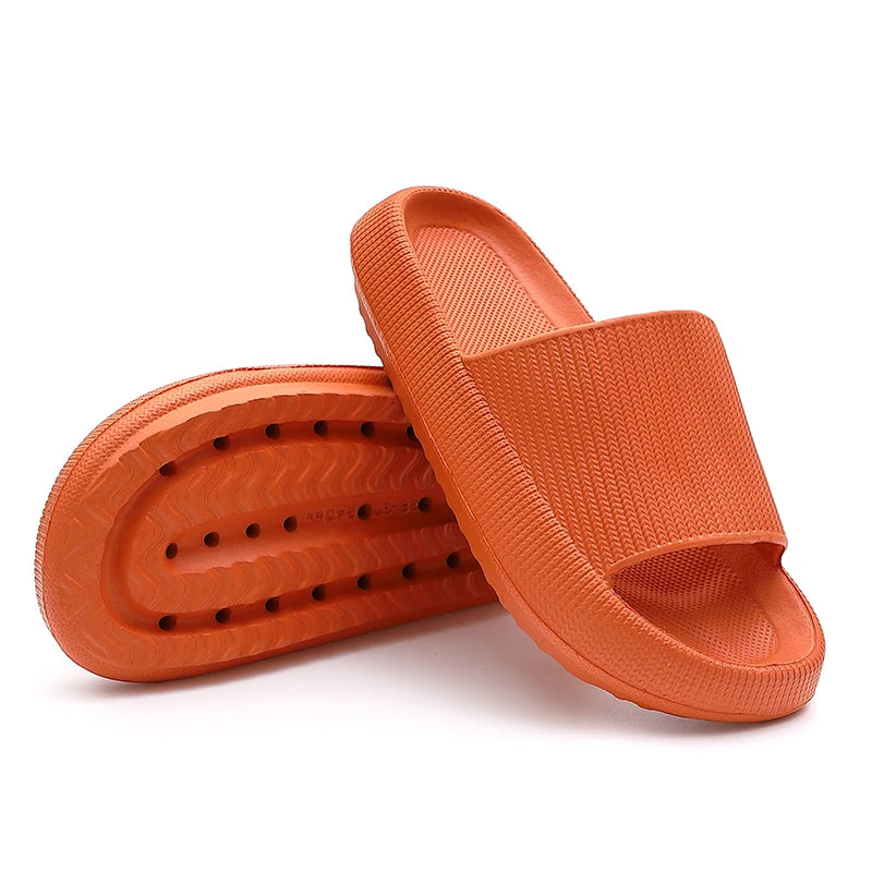 Cloud Cushion Slides Fashion Women Summer Soft Slippers Thick Platform Bathroom Home Men Indoor Non-slip Anti-slip Female  Amaijoin