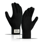 Load image into Gallery viewer, Winter Men Knitted Gloves Touch Screen Cycling Mittens Thicken Warm Wool Cashmere Solid Business Gloves Autumn Winter  Amaijoin
