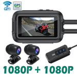 Carregue a imagem no visualizador da Galeria, Dual 1080P Motorcycle DVR Full Body Waterproof Moto Camera WiFi GPS Dash Cam Front Rear Driving Video Recorder Black Box  Amaijoin
