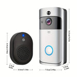 Load image into Gallery viewer, Smart Home Doorbell Camera WIFI Intercom With Cloud Storage, WIFI Video Doorbell, Night Vision, 2-Way Audio, Battery Powered  Amaijoin
