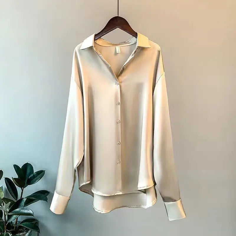 Summer Shirts And Blouses Woman Casual Top Autumn Winter Korean Long Sleeve Button Elegance Sweet Casual Office Lady New Shirts  Amaijoin