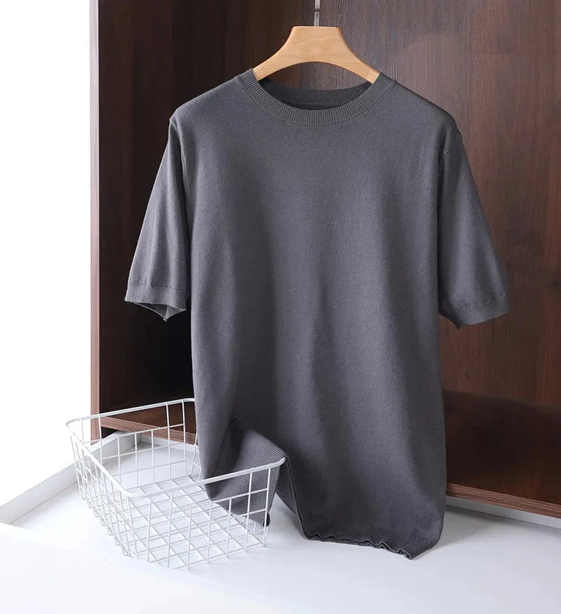 Superfine Merino Wool T shirt Men Base Layer Merino Shirt Wicking Breathable Thin Cashmere Vest T-shirt Tops  Amaijoin