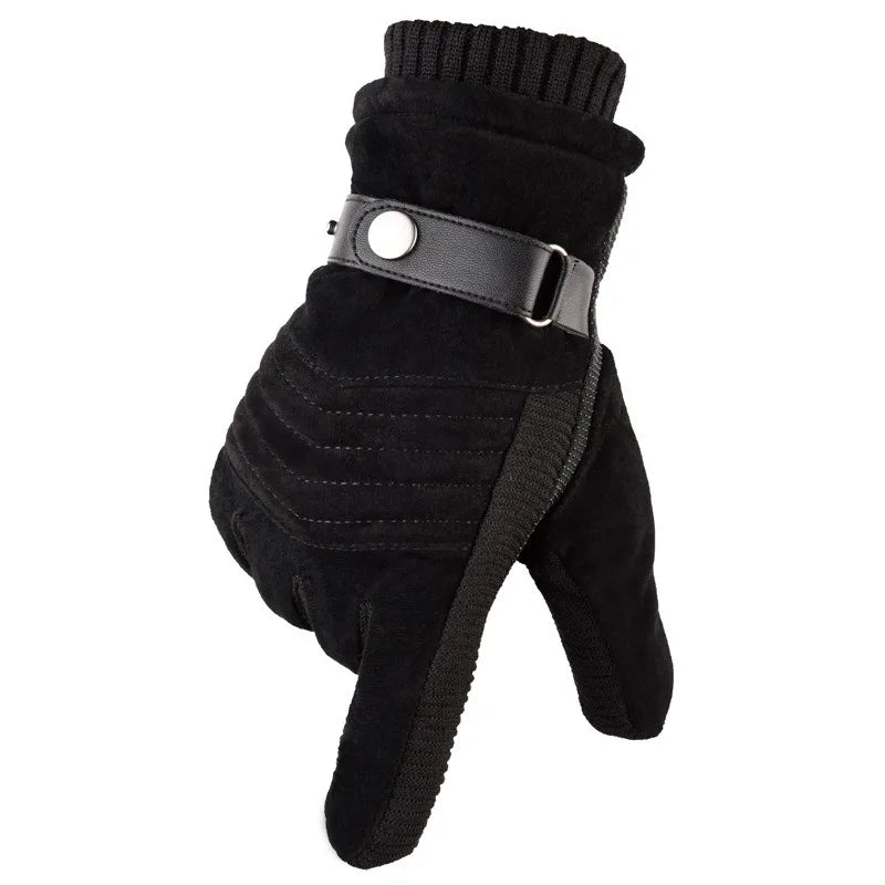 Touch Screen Winter Warm Men's Gloves Genuine Leather Casual Gloves Mittens for Men Outdoor Sport Full Finger Glove  Amaijoin