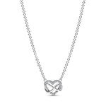 Load image into Gallery viewer, New 925 sterling silver classic dazzling heart-shaped multi circular pendant necklace fits design original charm beaded DIY gift  Amaijoin
