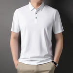 Load image into Gallery viewer, Premium ice silk breathable short-sleeved T-shirt men&#39;s lapel summer luxury top brand embroidered POLO shirt casual men&#39;s wear  Amaijoin
