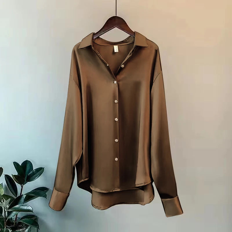 Summer Shirts And Blouses Woman Casual Top Autumn Winter Korean Long Sleeve Button Elegance Sweet Casual Office Lady New Shirts  Amaijoin