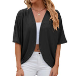 Load image into Gallery viewer, 2024 Elegant Women&#39;s Mid Sleeve Casual Loose Hollow Out Cardigan Fashion Ladies Outwear Womens Sunscreen Shirts Boho Tops  Amaijoin
